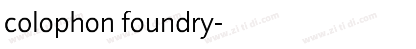 colophon foundry字体转换